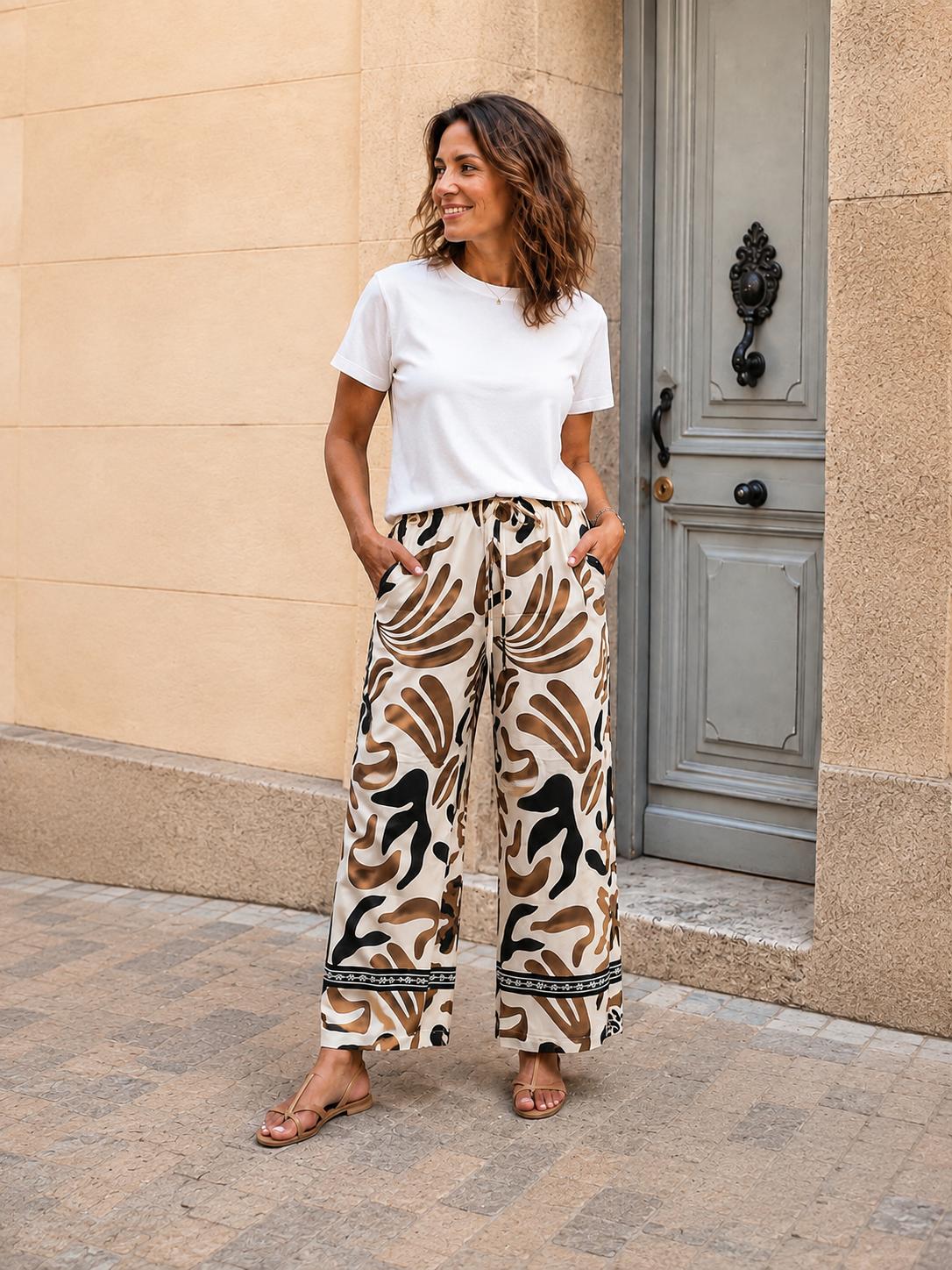 Pantalón estampado Conchas  + camiseta de regalo