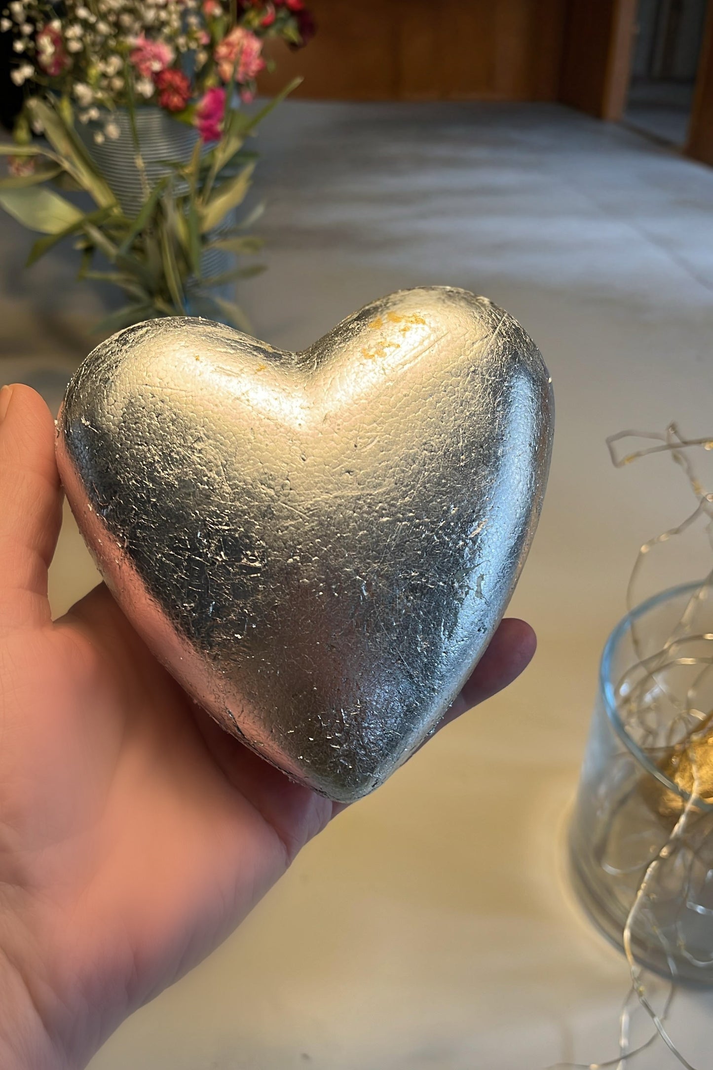 Corazón decorativo en pan de oro 💛