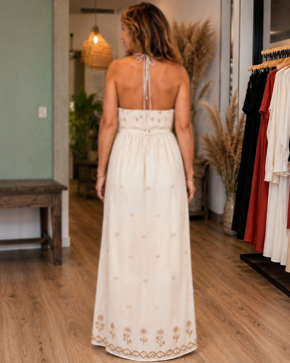 Vestido largo Lurex