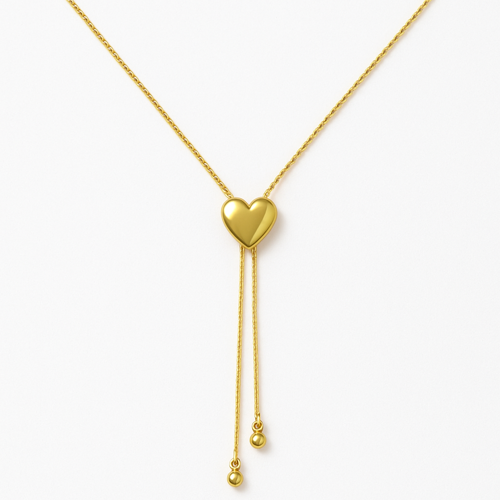 Colgante largo de Acero    Corazón