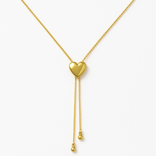 Colgante largo de Acero    Corazón