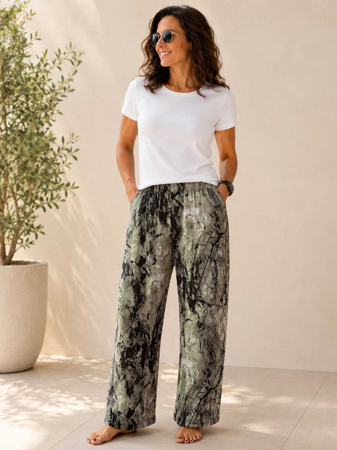 Pantalón estampado Animal Print