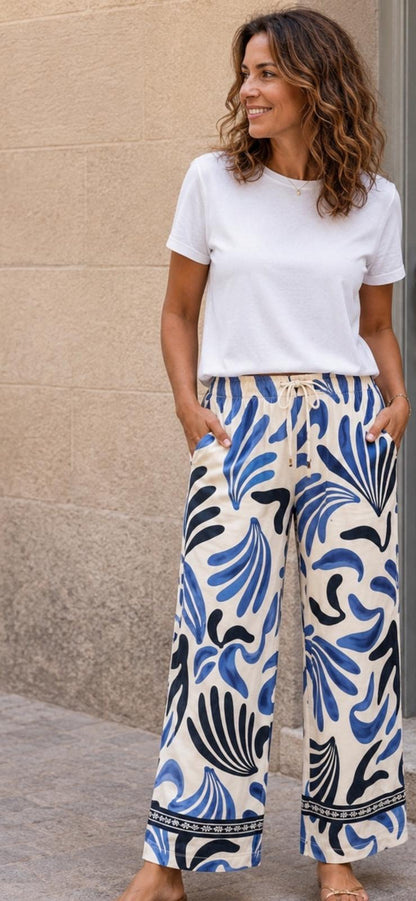 Pantalón estampado Conchas  + camiseta de regalo