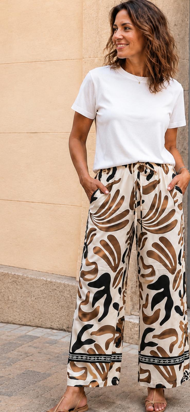 Pantalón estampado Conchas  + camiseta de regalo