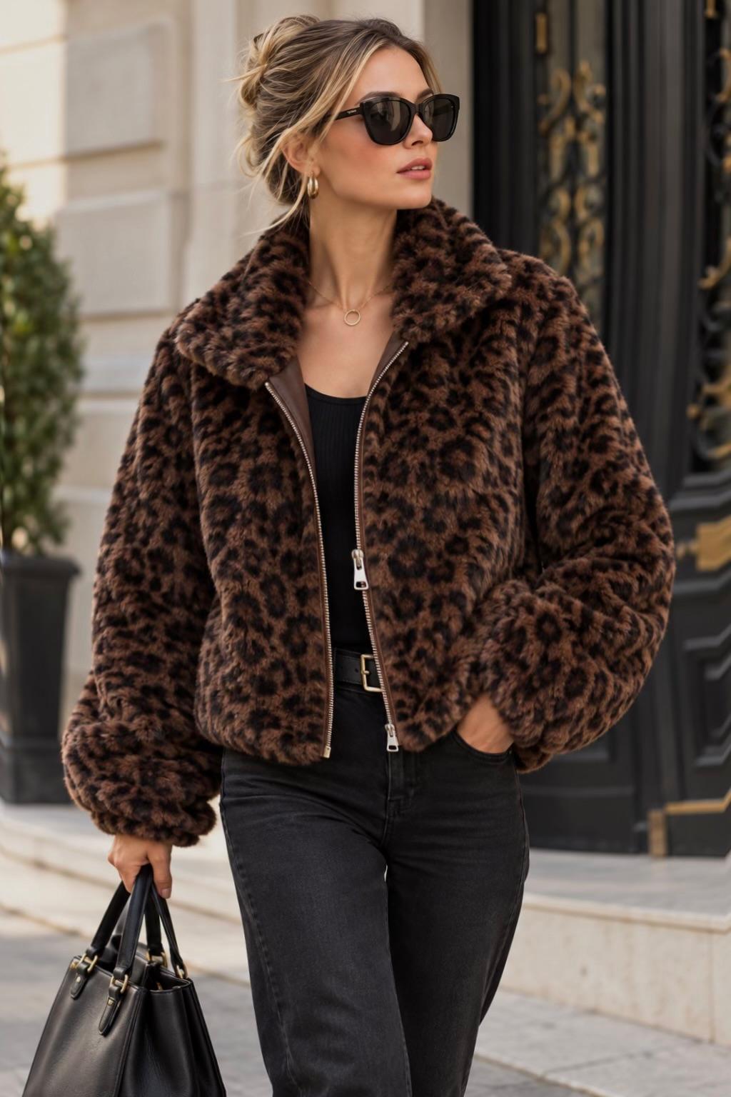Cazadora Animal print Leopardo